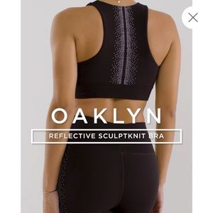 Oaklyn Reflective SculptKnit Bra and Legging Fabletics Set Size Small